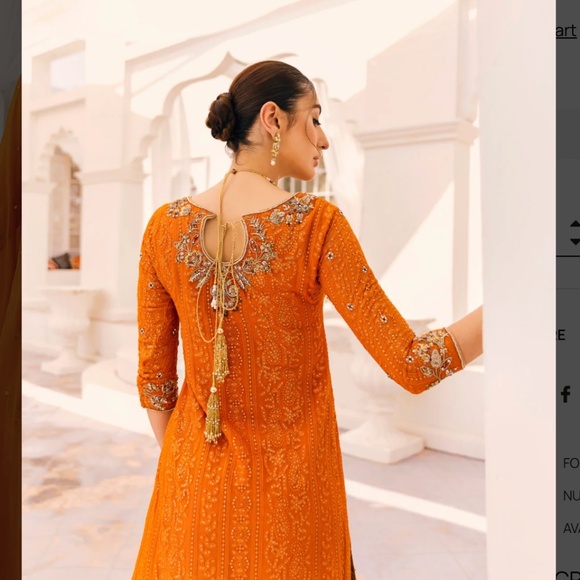 JAVERIA ZOA FORMAL PAKISTANI/INDIAN WEDDING WEAR - Picture 2 of 4
